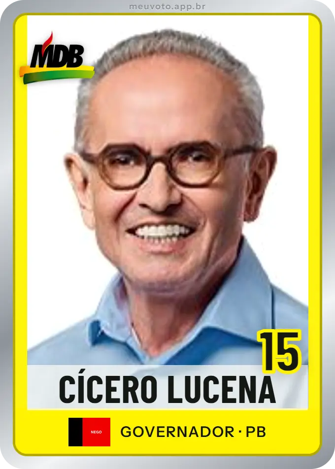 Carta de Cícero Lucena, número 15, MDB