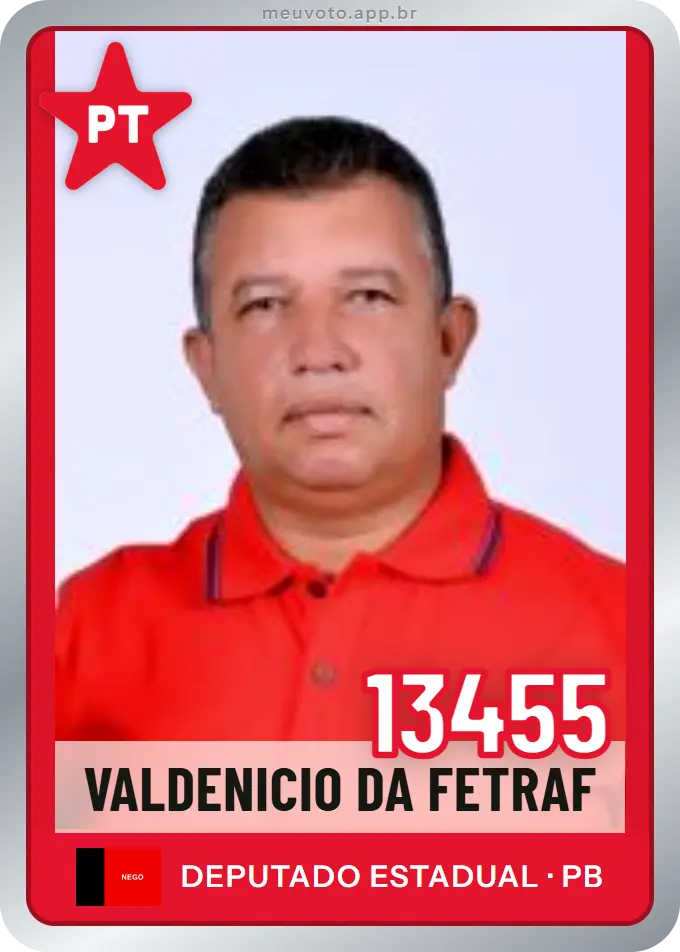 Carta de Valdenicio da Fetraf, número 13455, PT