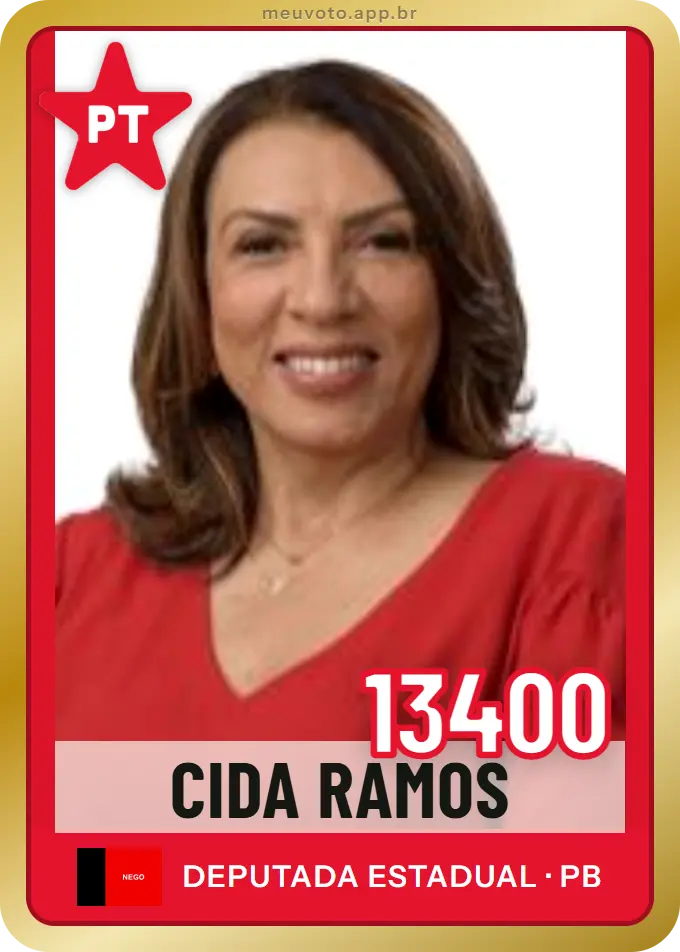 Carta de Cida Ramos, número 13400, PT