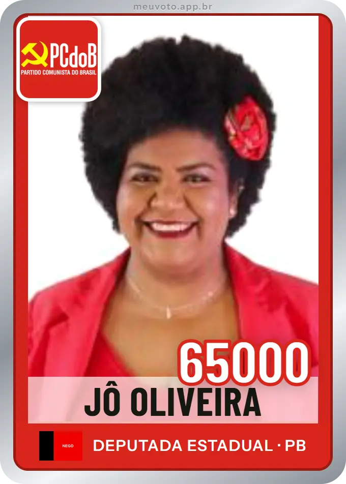Carta de Jô Oliveira, número 65000, PCdoB