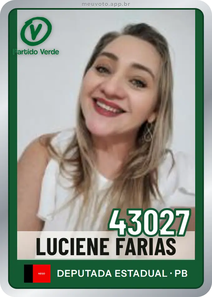 Carta de Luciene Farias, número 43027, PV