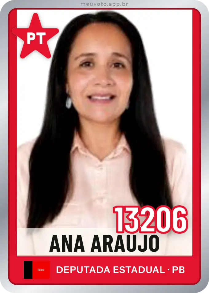 Carta de Ana Araújo, número 13206, PT