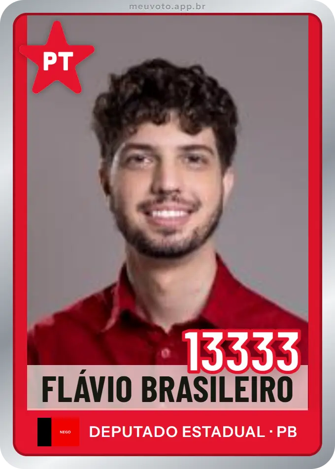 Carta de Flávio Brasileiro, número 13333, PT