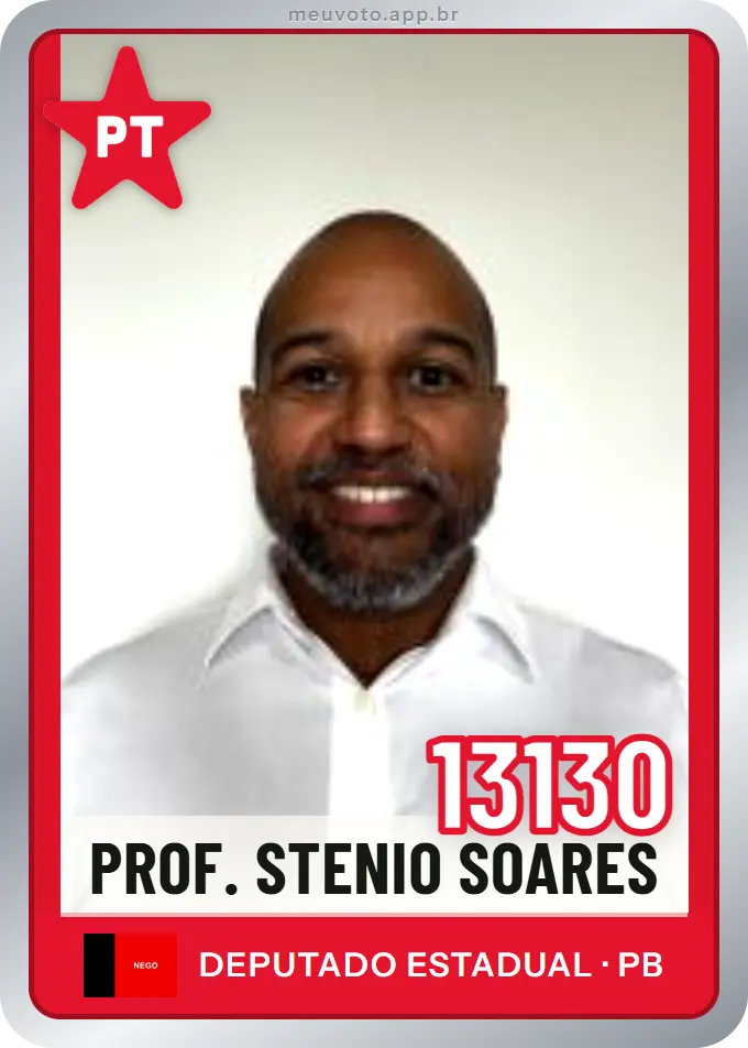 Carta de Prof. Stenio Soares, número 13130, PT