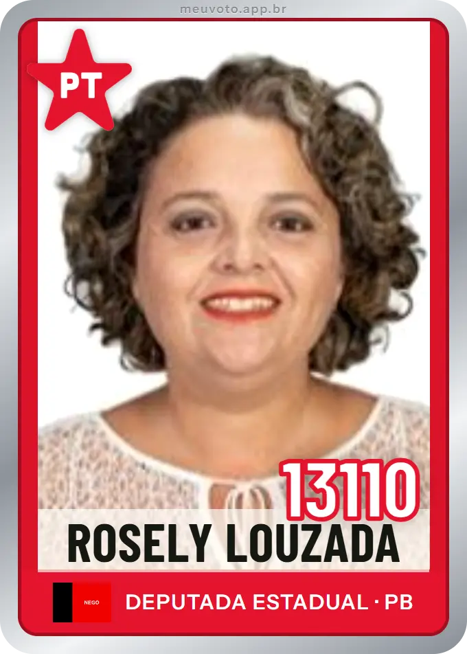 Carta de Rosely Louzada, número 13110, PT