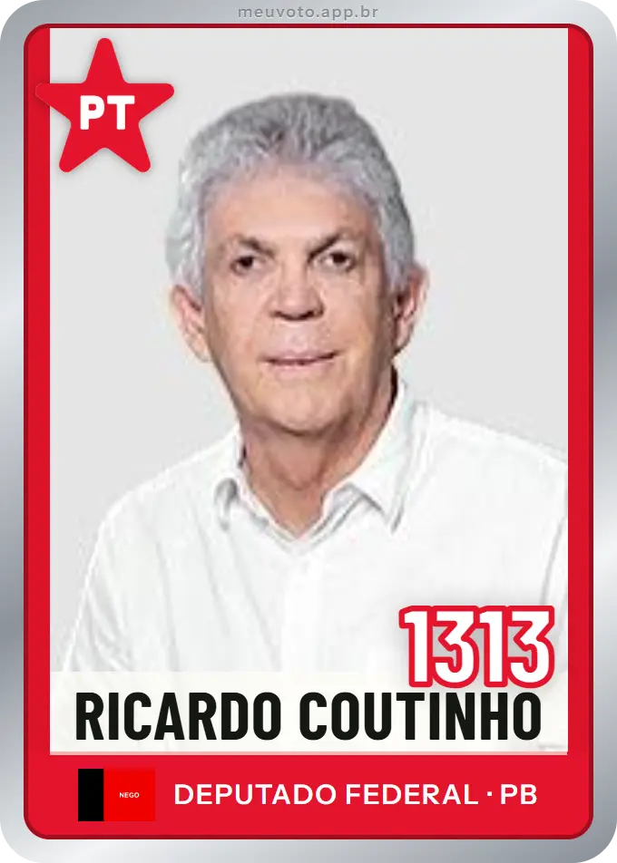 Carta de Ricardo Coutinho, número 1313, PT