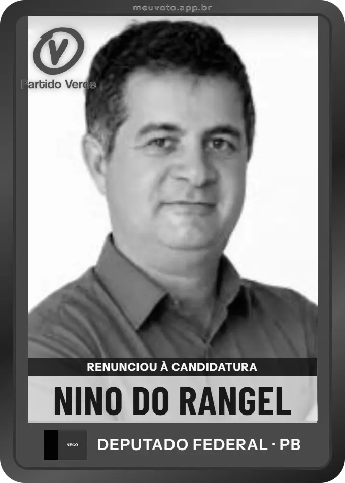 Carta de Nino do Rangel, PV. Renunciou à candidatura e não vai à urna.