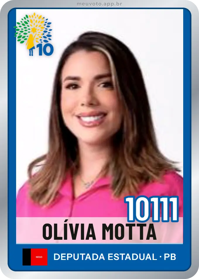 Carta de Olívia Motta, número 10111, Republicanos