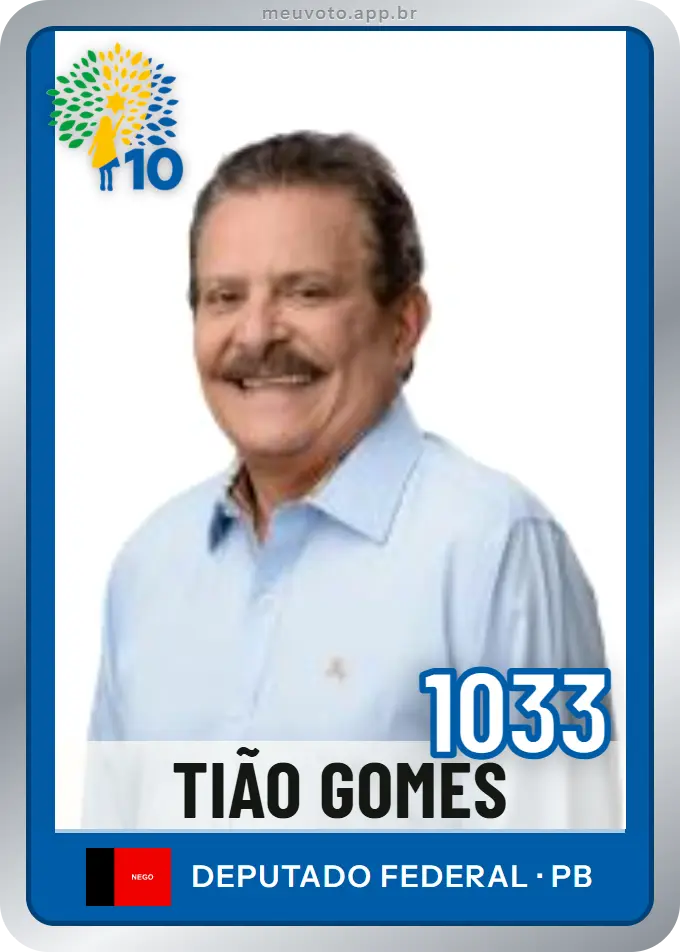 Carta de Tião Gomes, número 1033, Republicanos