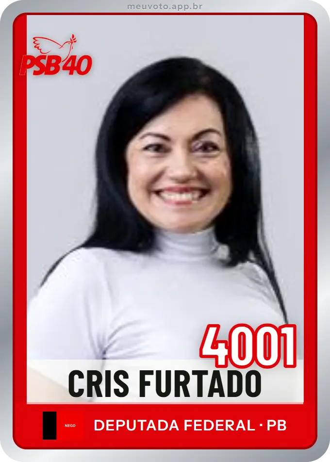 Carta de Cris Furtado, número 4001, PSB