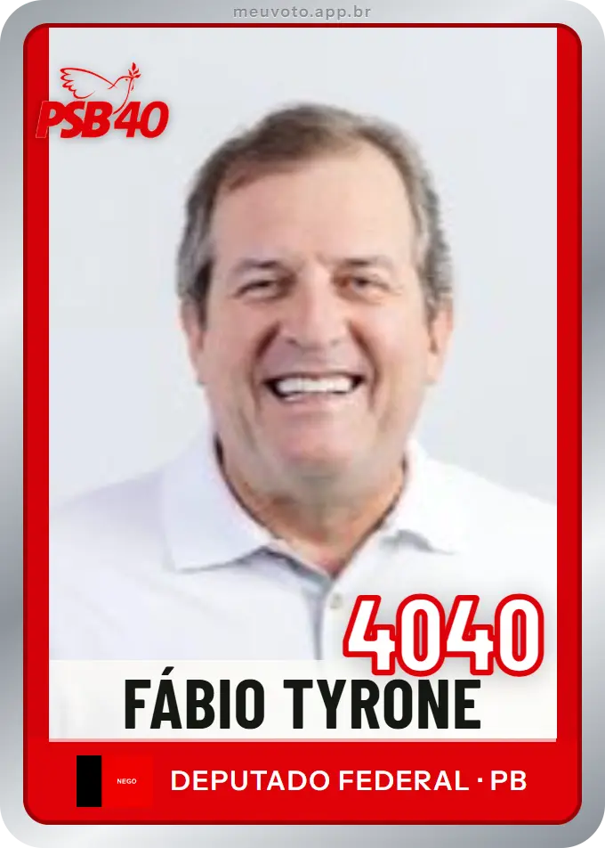 Carta de Fábio Tyrone, número 4040, PSB