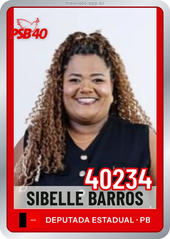 Carta de Sibelle Barros, número 40234, PSB