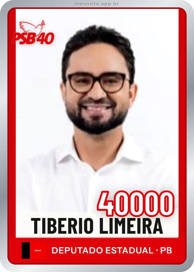 Carta de Tiberio Limeira, número 40000, PSB