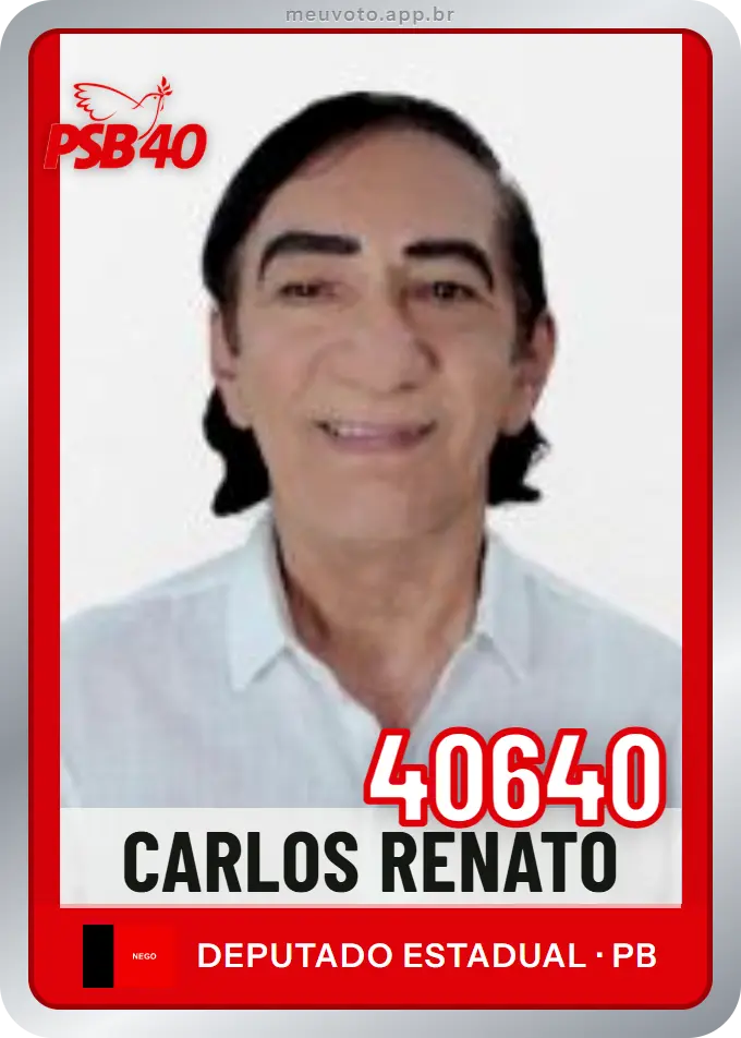 Carta de Carlos Renato, número 40640, PSB