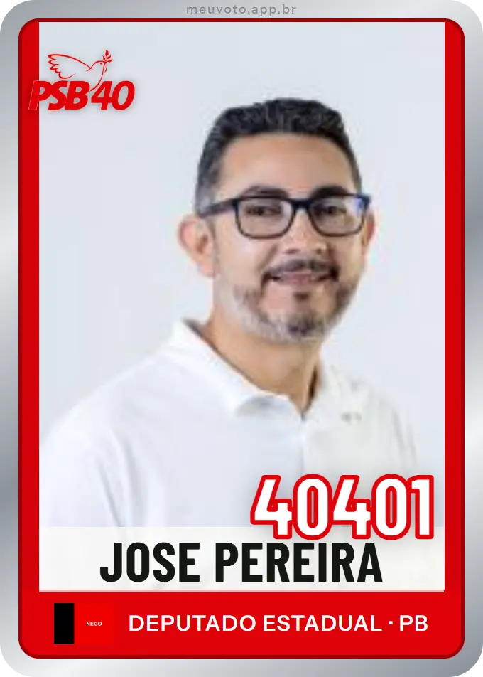 Carta de Jose Pereira, número 40401, PSB