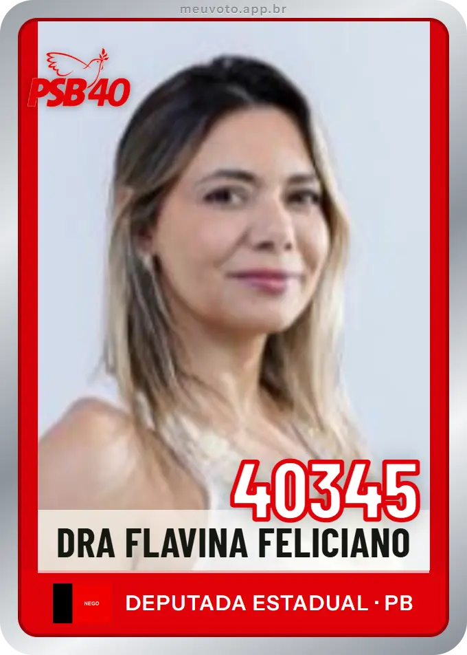 Carta de Dra Flavina Feliciano, número 40345, PSB