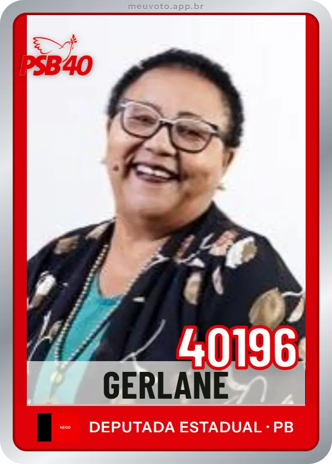 Carta de Gerlane, número 40196, PSB