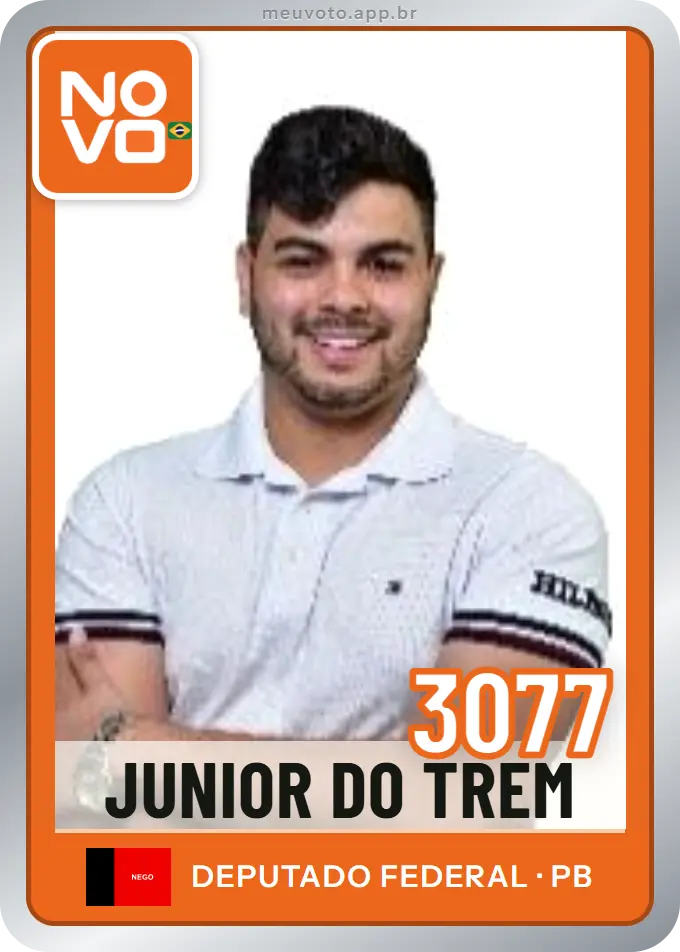 Carta de Junior do Trem, número 3077, Novo