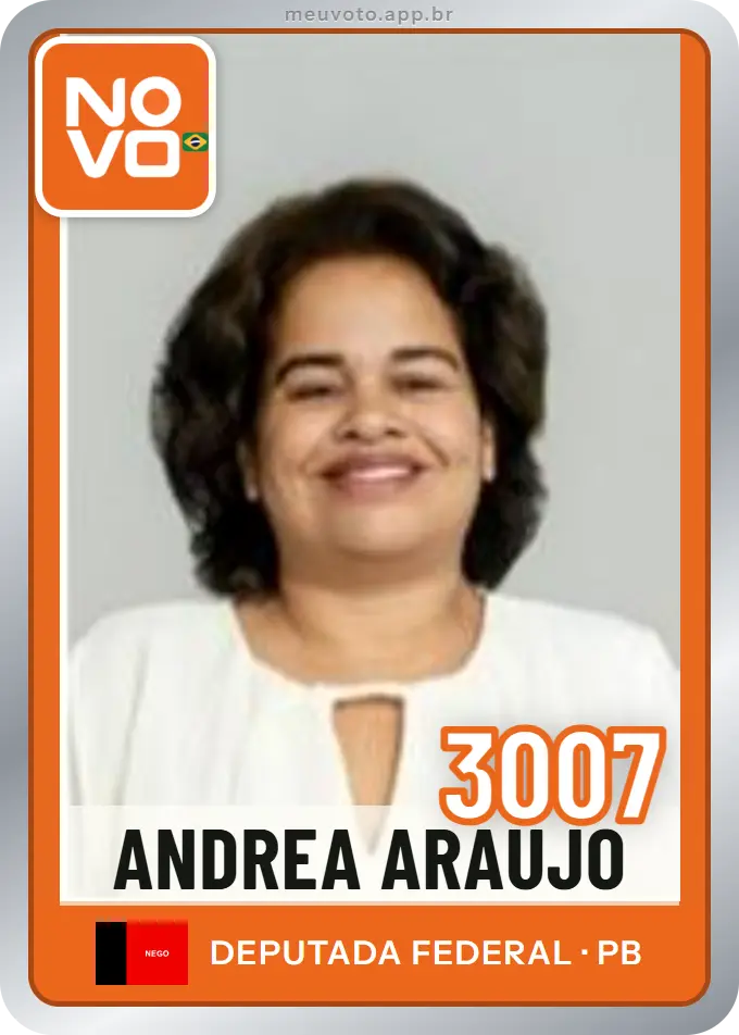 Carta de Andrea Araujo, número 3007, Novo