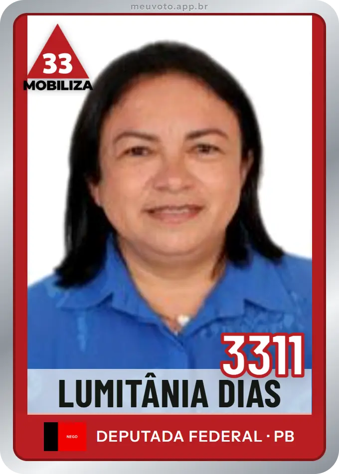 Carta de Lumitânia Dias, número 3311, Mobiliza