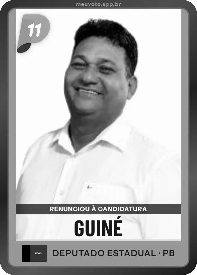 Carta de Guiné, PP. Renunciou à candidatura e não vai à urna.