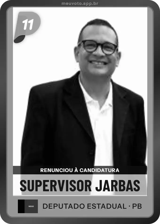 Carta de Supervisor Jarbas, PP. Renunciou à candidatura e não vai à urna.