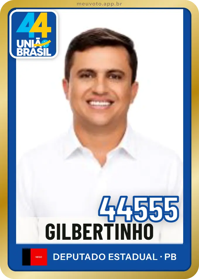 Carta de Gilbertinho, número 44555, União