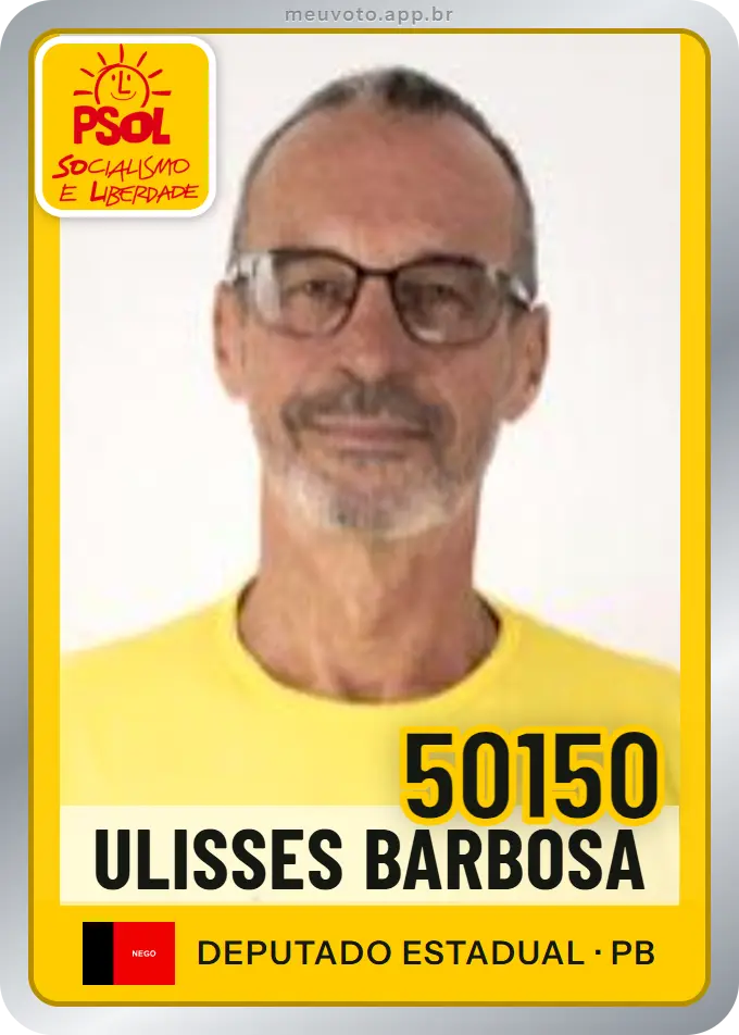 Carta de Ulisses Barbosa, número 50150, PSOL