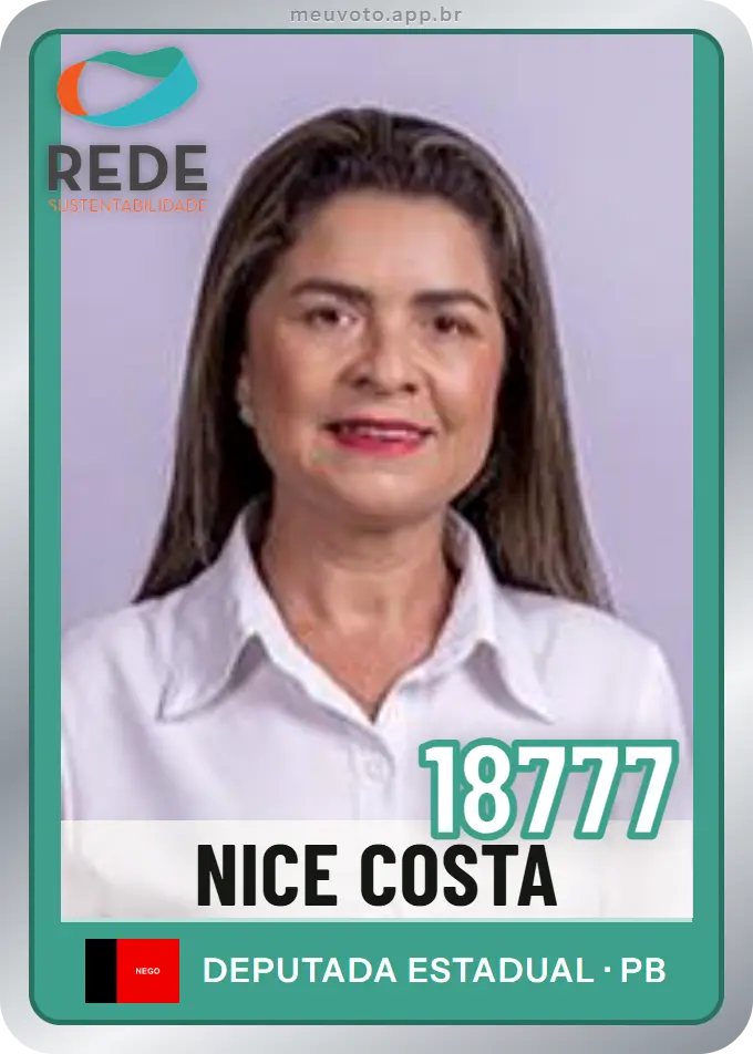 Carta de Nice Costa, número 18777, Rede