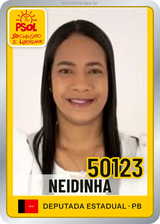 Carta de Neidinha, número 50123, PSOL