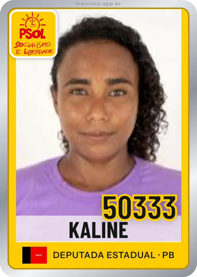 Carta de Kaline, número 50333, PSOL