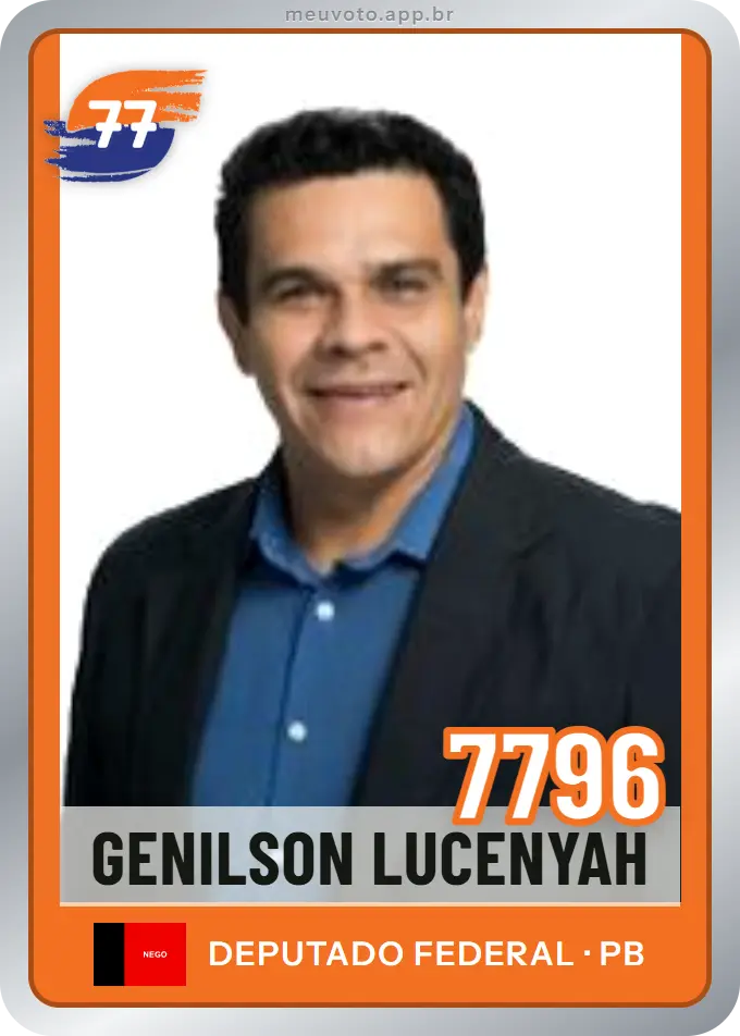 Carta de Genilson Lucenyah, número 7796, Solidariedade