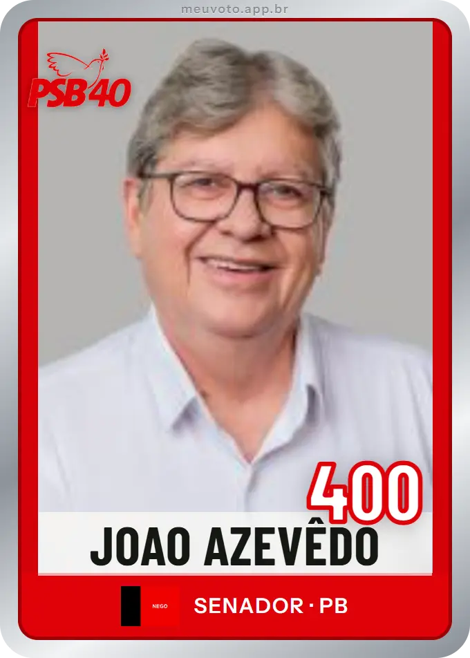 Carta de Joao Azevêdo, número 400, PSB