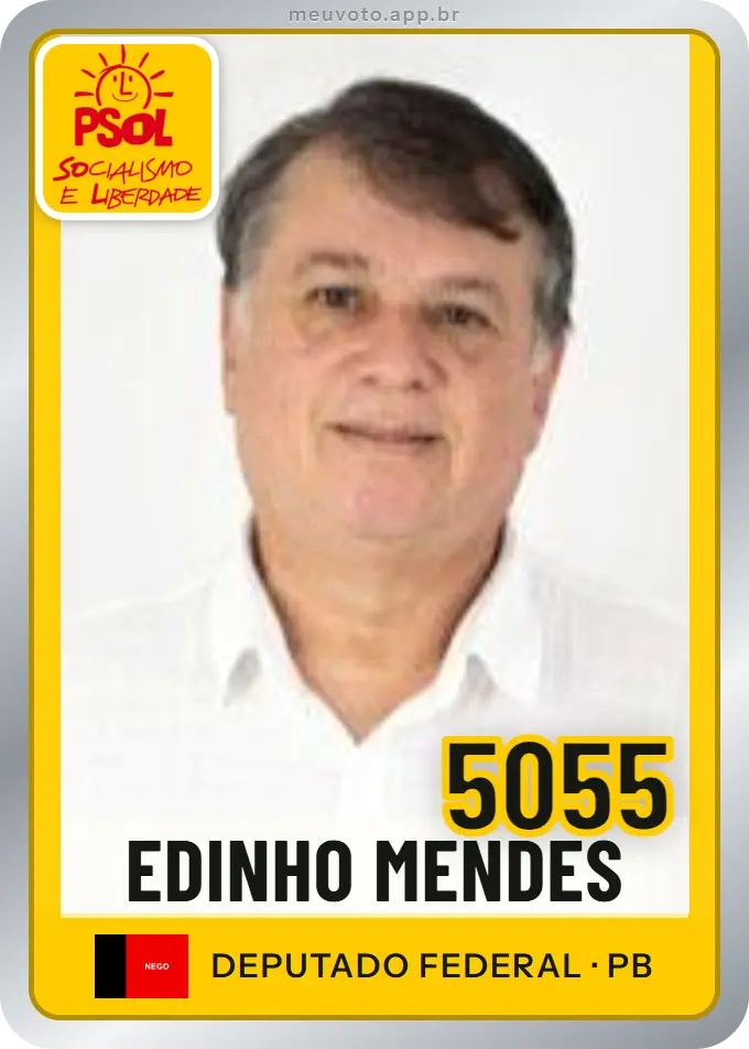 Carta de Edinho Mendes, número 5055, PSOL