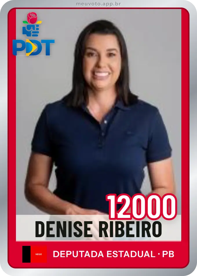 Carta de Denise Ribeiro, número 12000, PDT