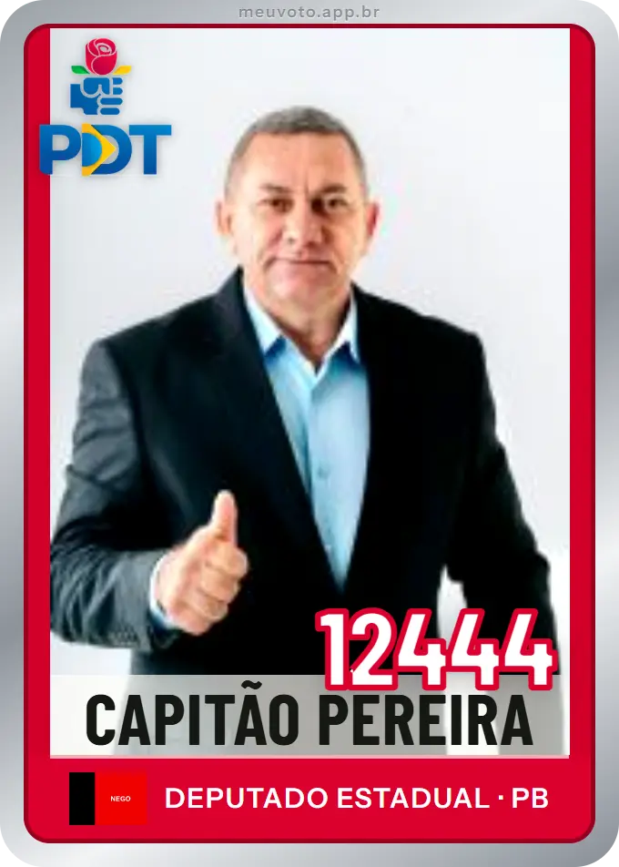 Carta de Capitão Pereira, número 12444, PDT