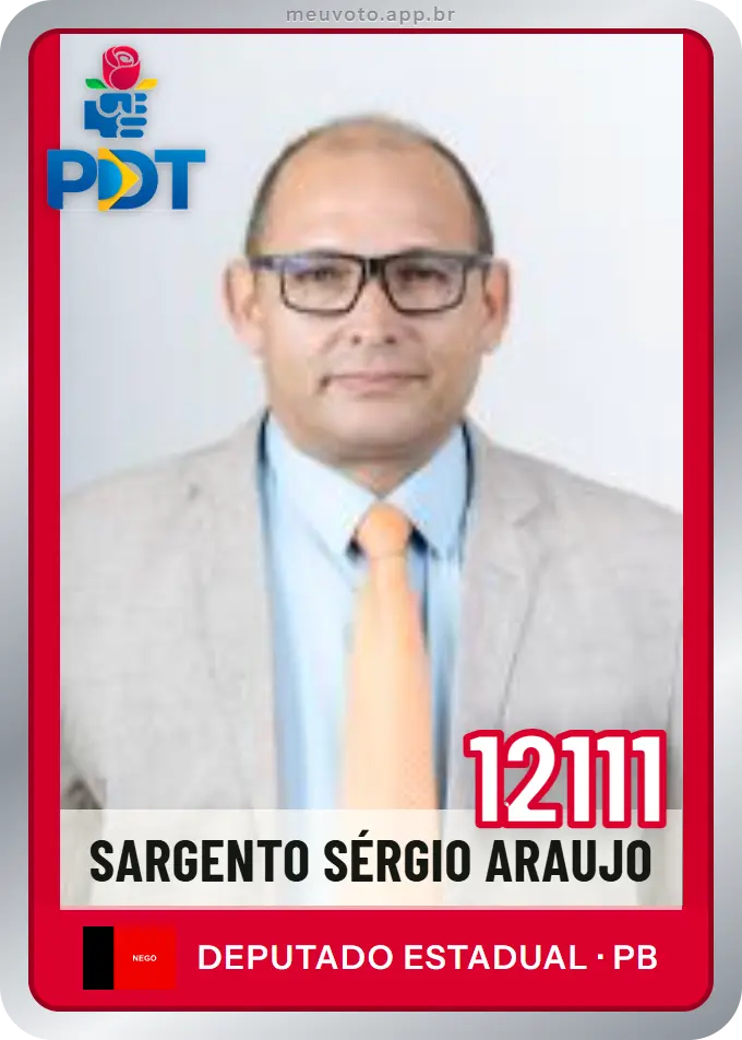 Carta de Sargento Sérgio Araujo, número 12111, PDT