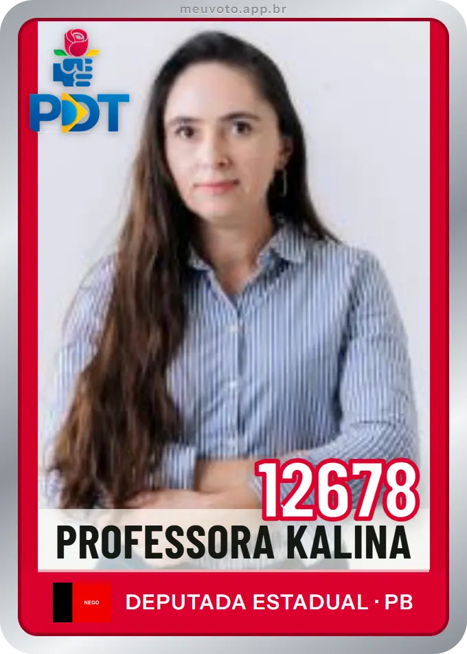 Carta de Professora Kalina, número 12678, PDT