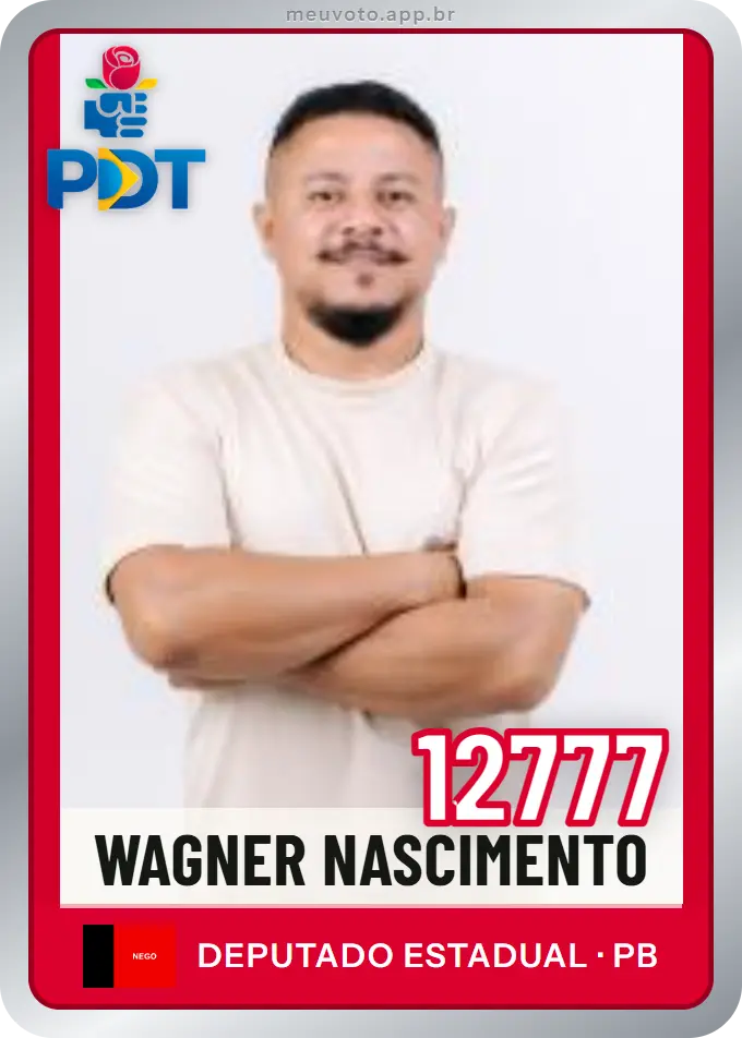 Carta de Wagner Nascimento, número 12777, PDT