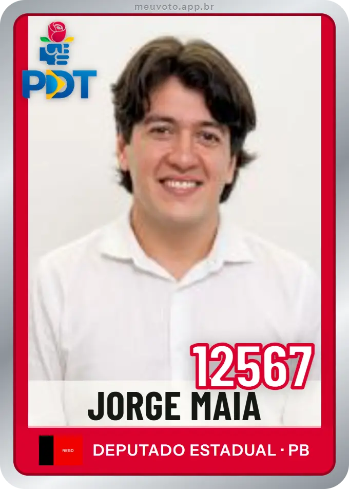 Carta de Jorge Maia, número 12567, PDT