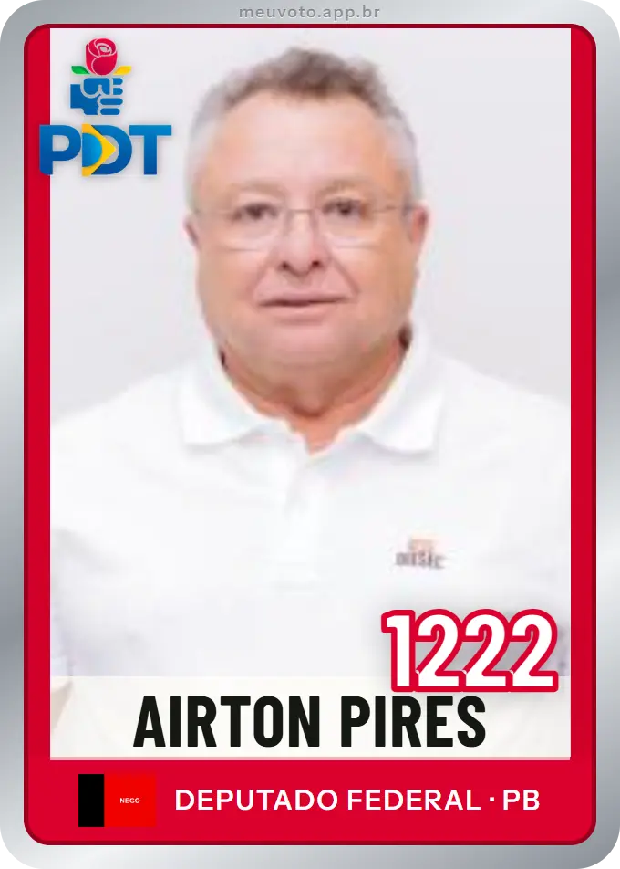 Carta de Airton Pires, número 1222, PDT