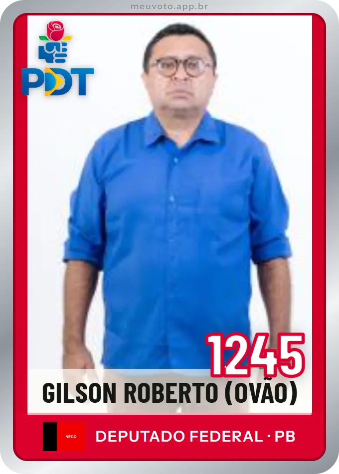 Carta de Gilson Roberto (ovão), número 1245, PDT