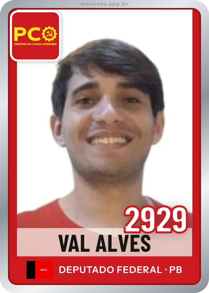 Carta de Val Alves, número 2929, PCO