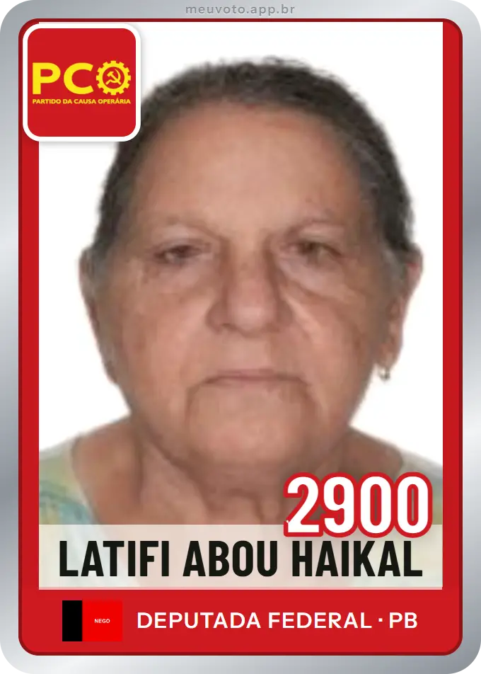 Carta de Latifi Abou Haikal, número 2900, PCO