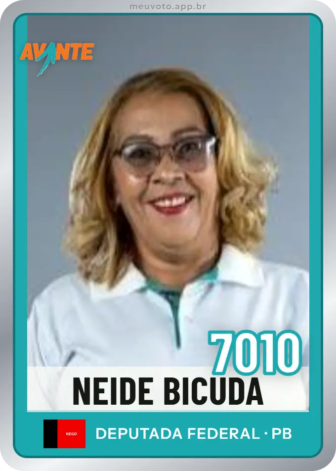Carta de Neide Bicuda, número 7010, Avante