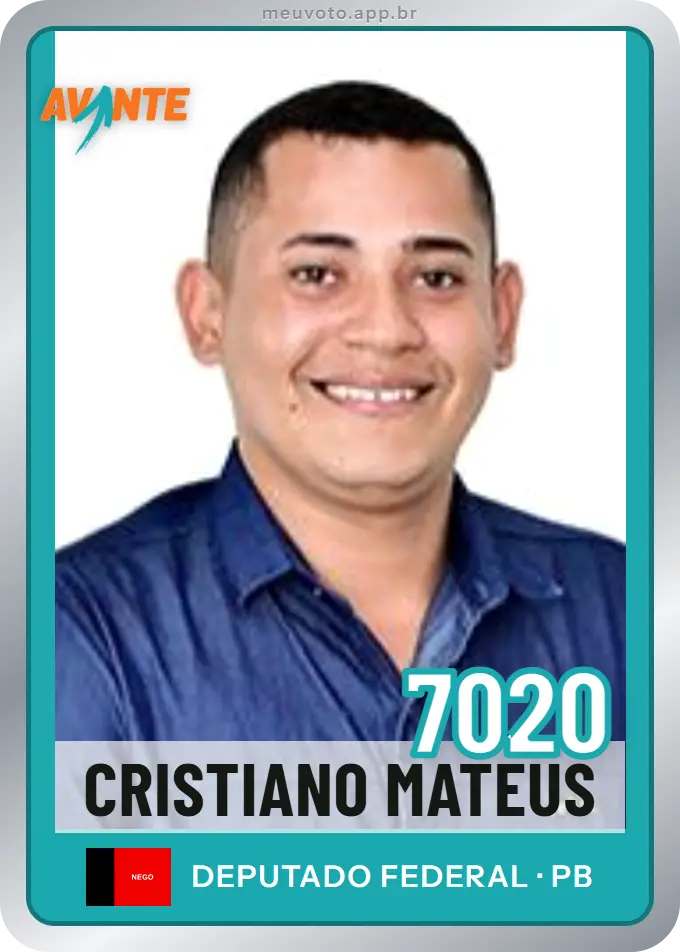 Carta de Cristiano Mateus, número 7020, Avante