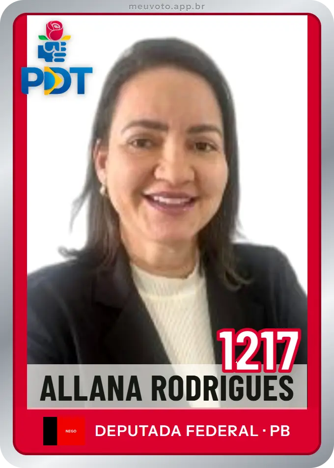 Carta de Allana Rodrigues, número 1217, PDT