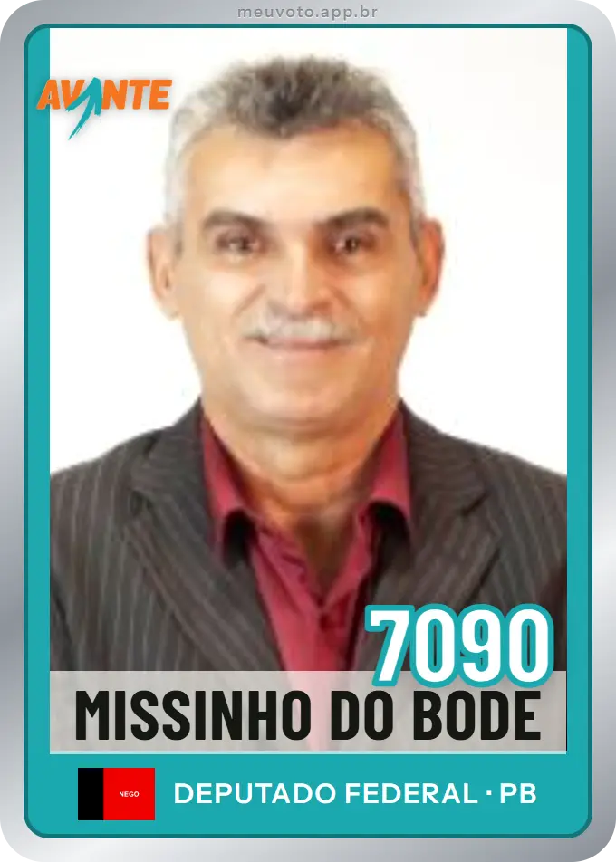 Carta de Missinho do Bode, número 7090, Avante
