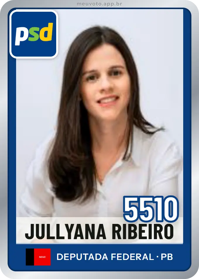 Carta de Jullyana Ribeiro, número 5510, PSD