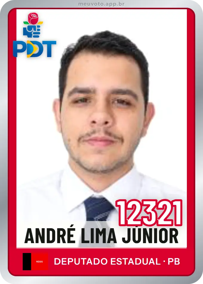 Carta de André Lima Júnior, número 12321, PDT